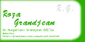 roza grandjean business card